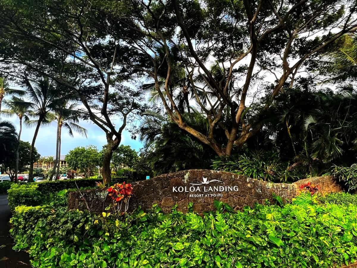 Koloa Landing welcome sign