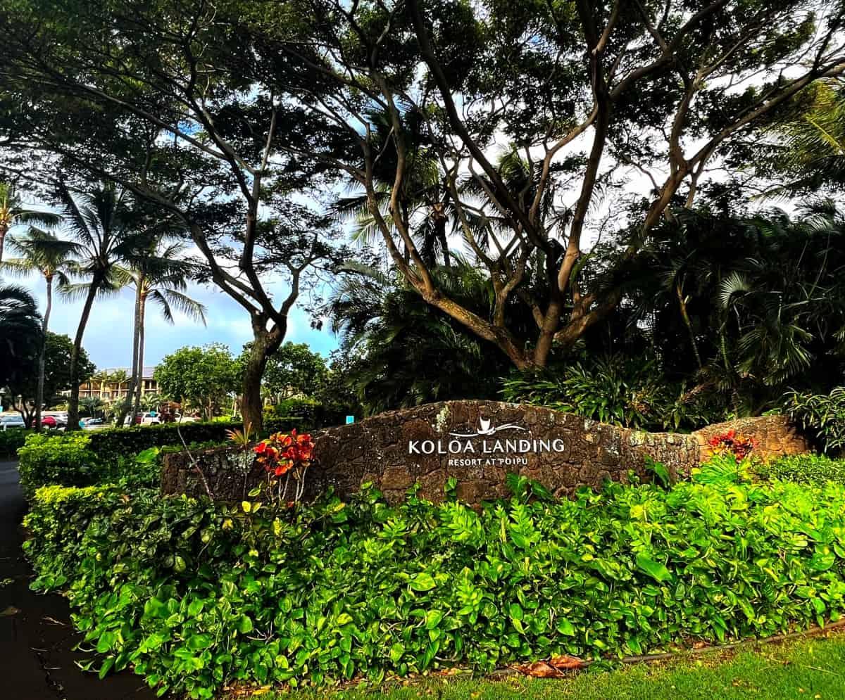 Koloa Landing welcome sign