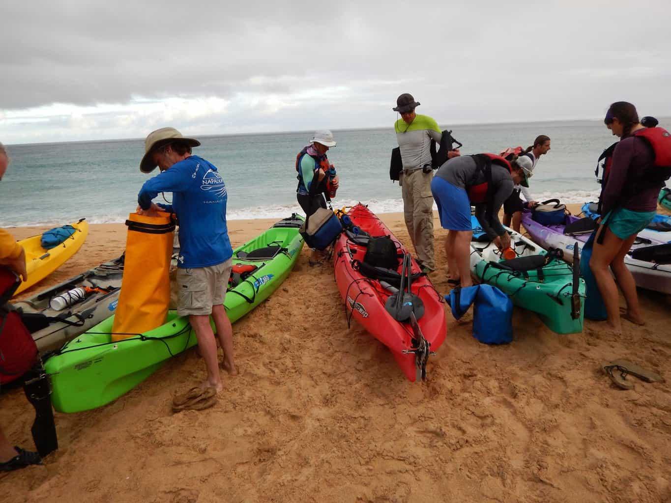 Adding gear to kayaks