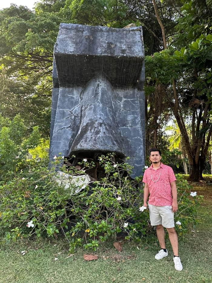 Polynesian face stone