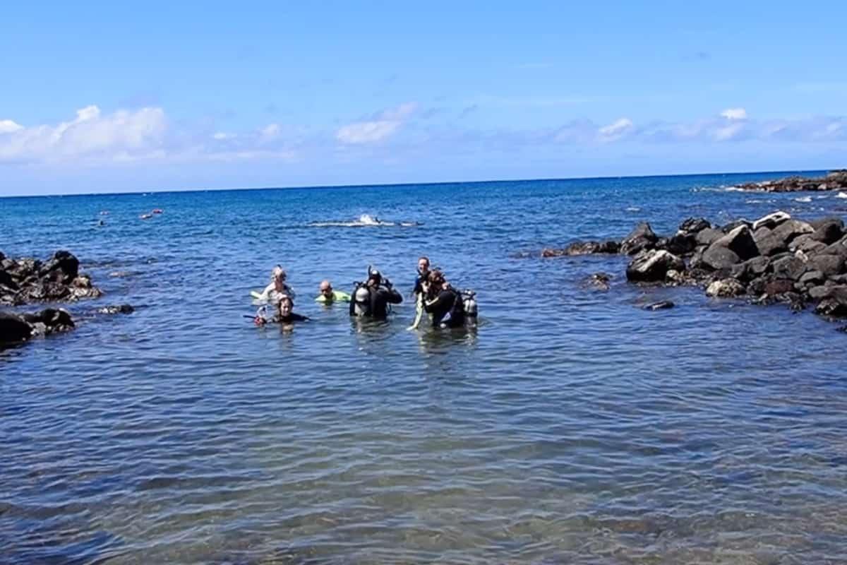 Shore scuba diving