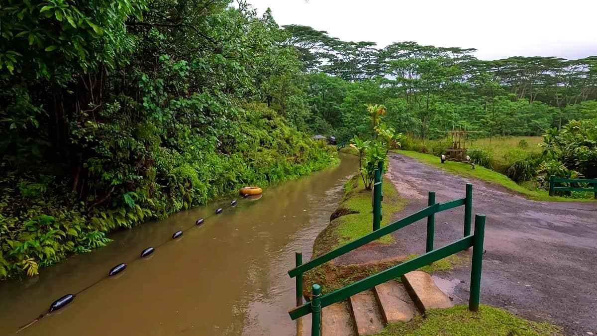 Tubing river stairs