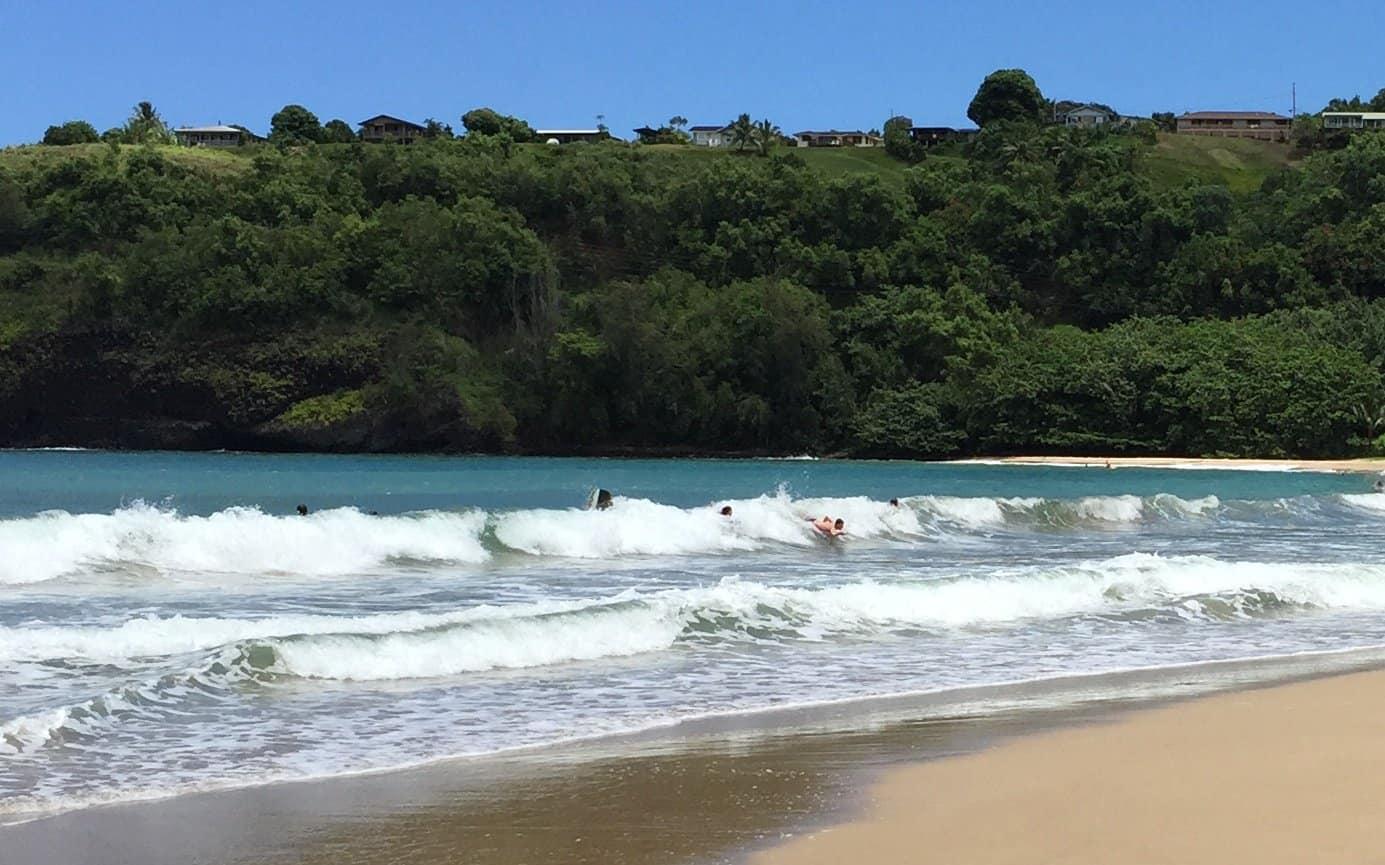 Swimming in Kalihiwai Beach