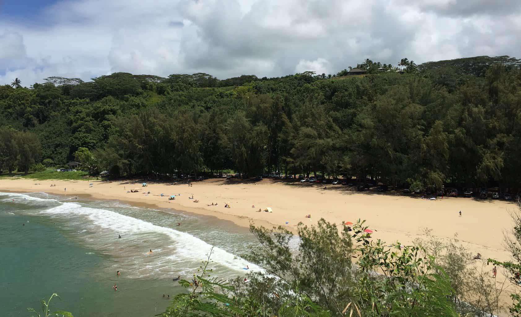 Kalihiwai Beach overview