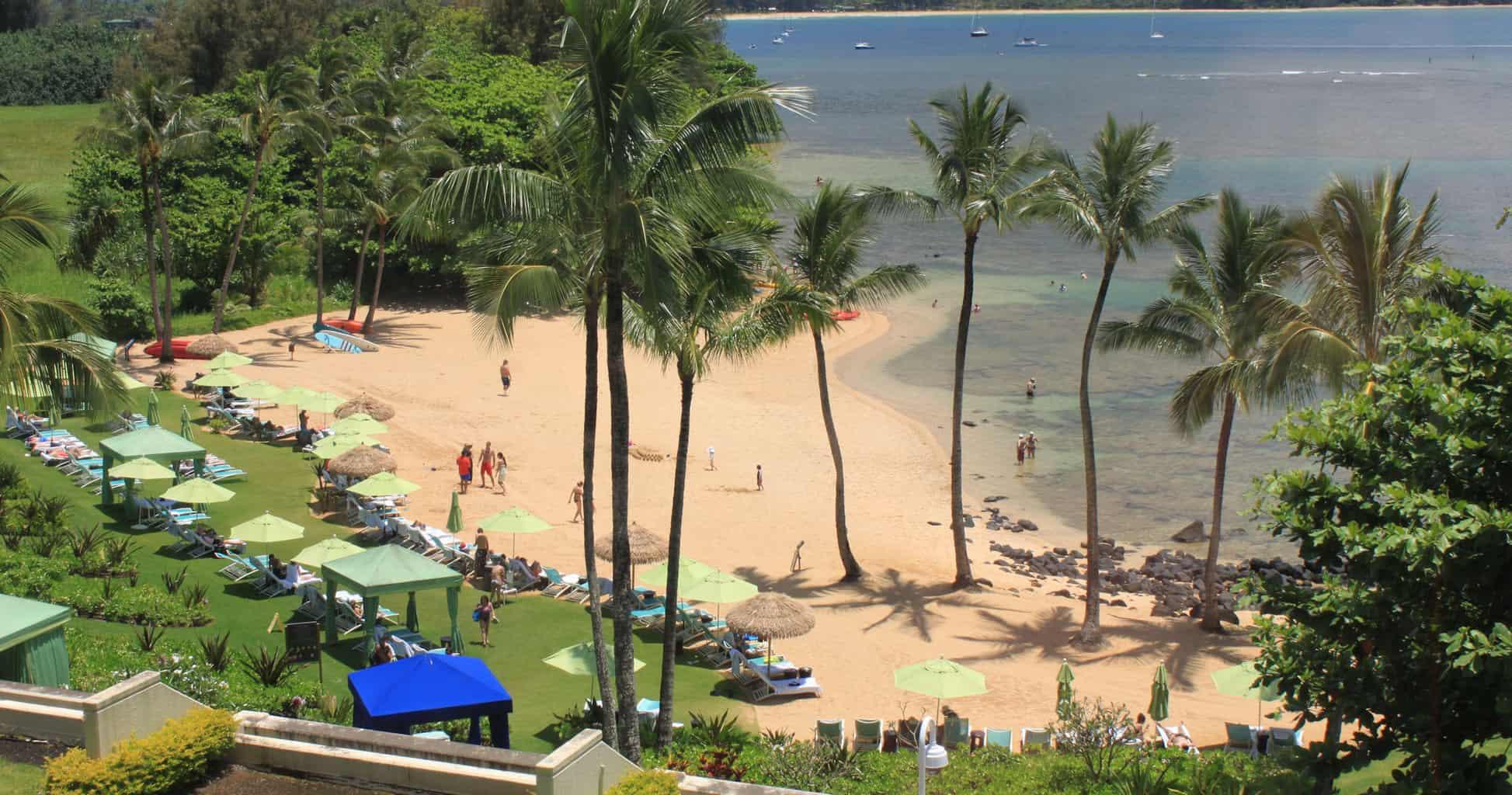 Puu Poa Beach view from Hanalei Bay