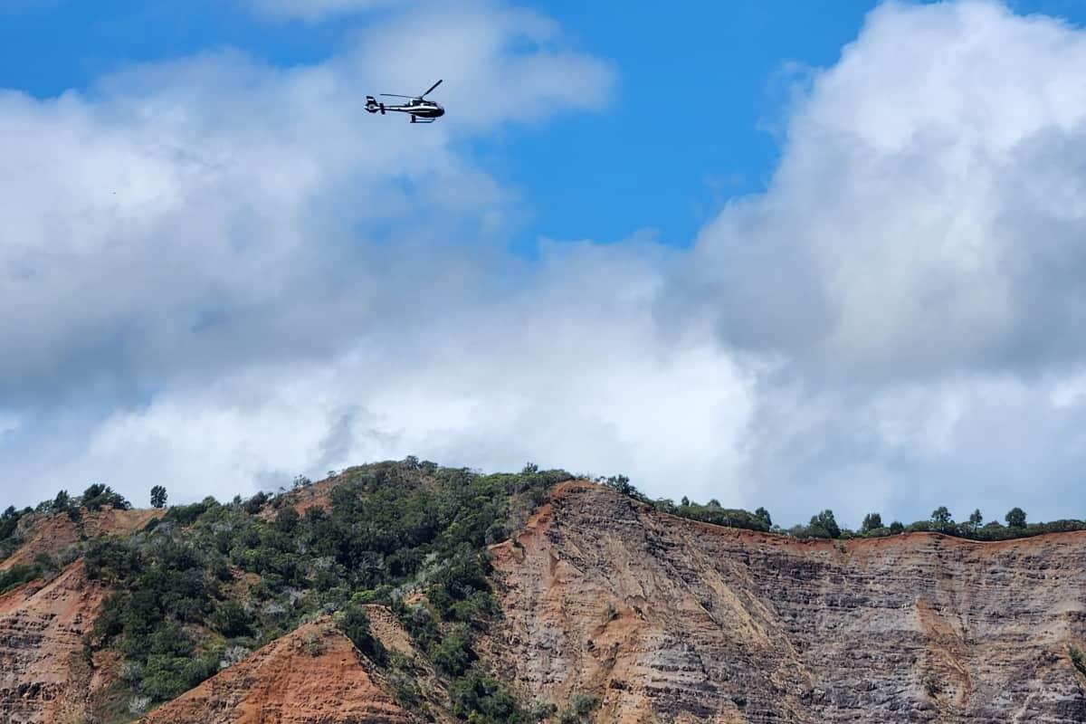 Helicopter on Trail