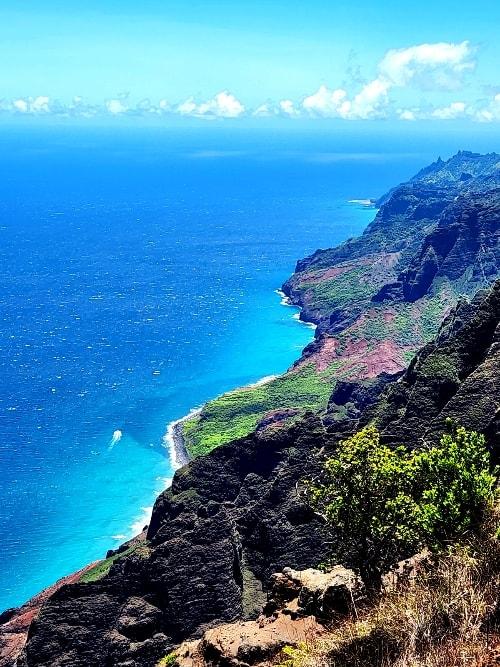 Honopu Ridge Trail view of Valleys and Coast