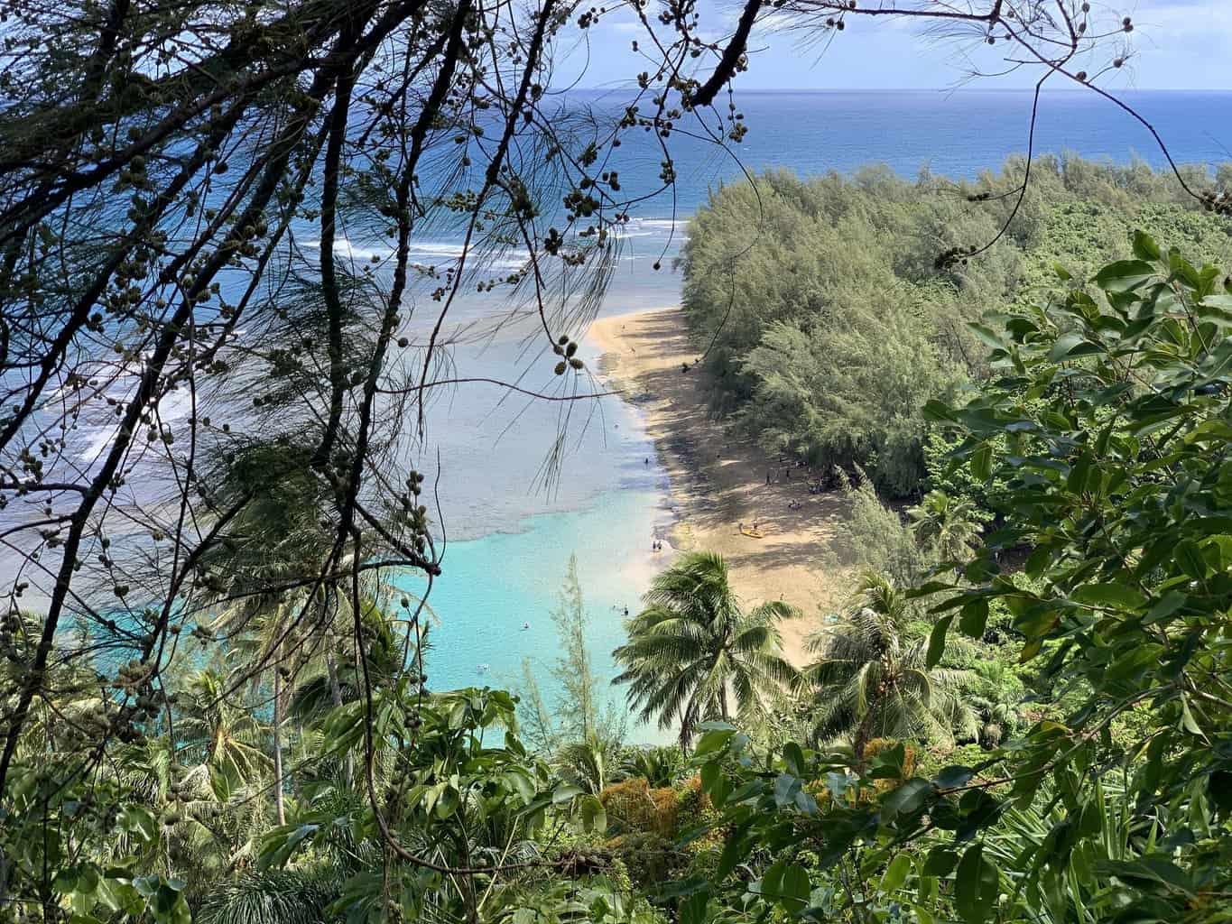  Ke'e Beach view from trail