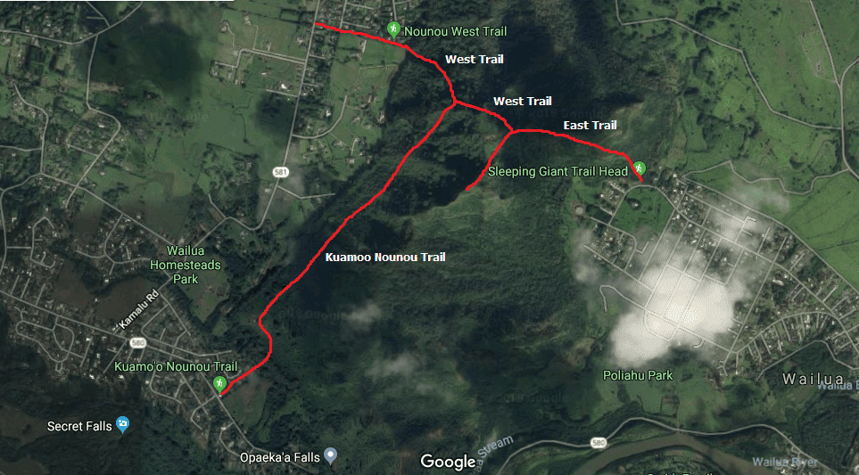 Sleeping Giant Trails Map