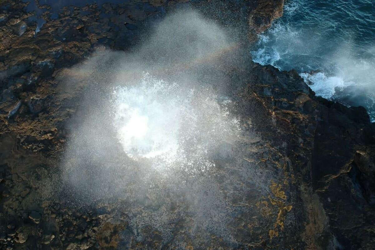 Spouting Horn blast from drone view