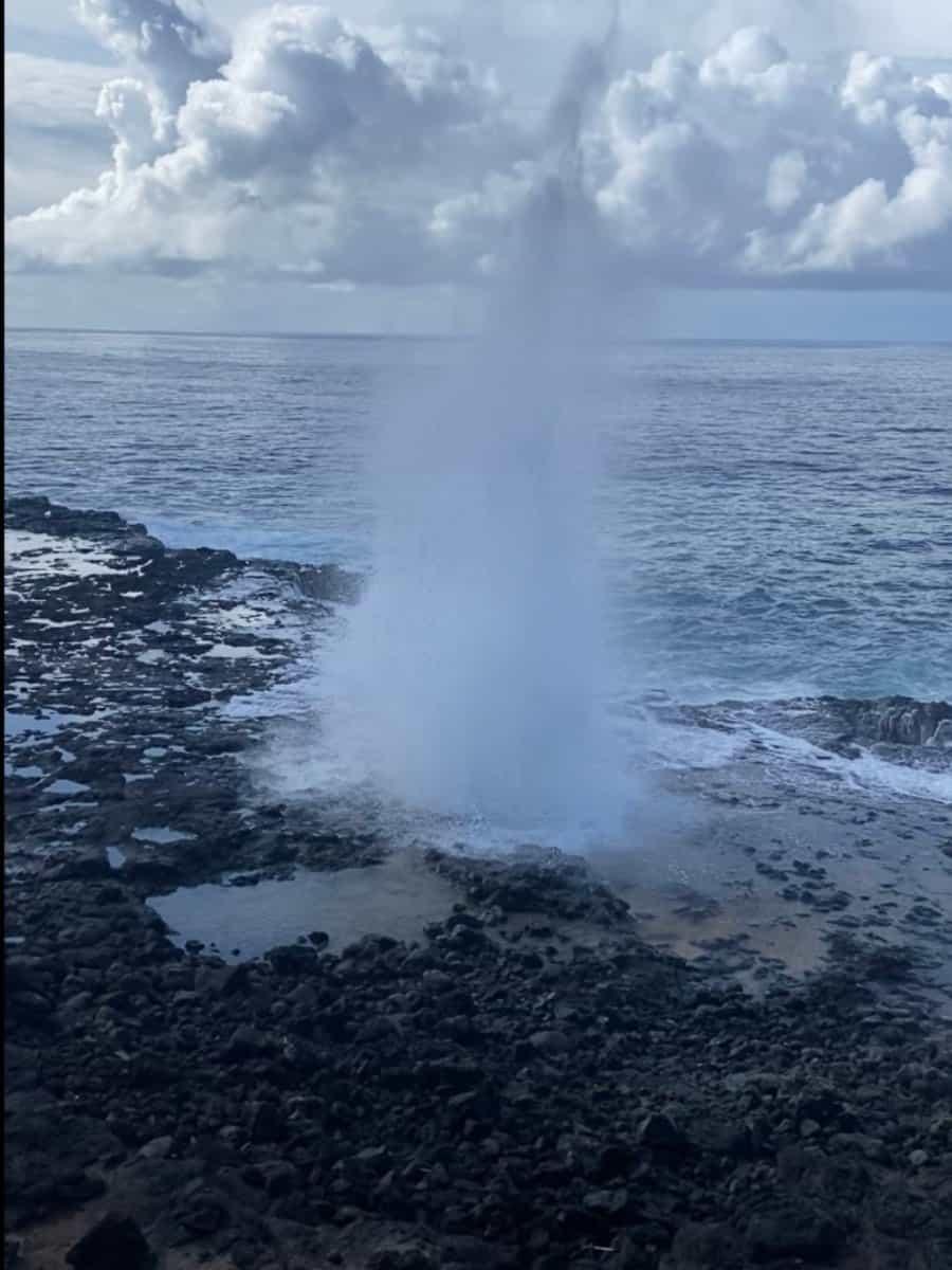 Spouting Horn water blast